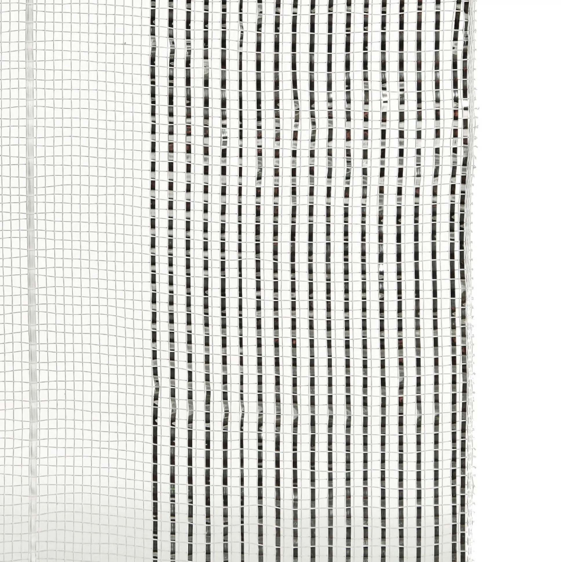 White Metallic Stripe Decomesh Roll Decomesh|