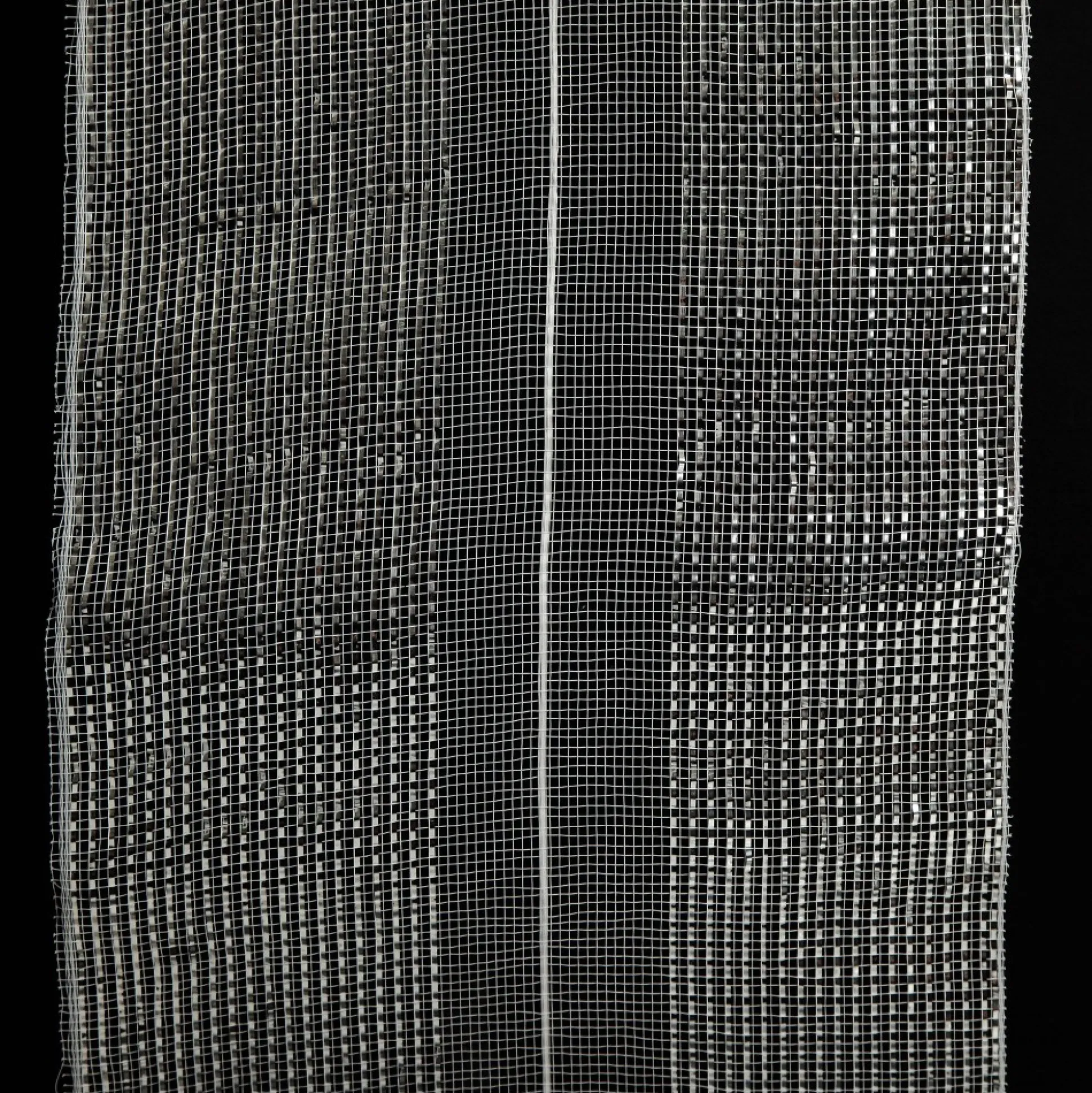 White Metallic Stripe Decomesh Roll Decomesh|