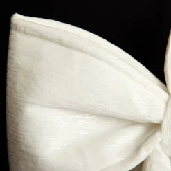 White Padded Fabric Bow Christmas Bells And Bows|