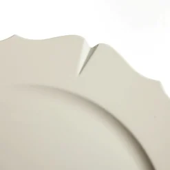 White Scallop Rim Charger Plate Christmas Table Decor|