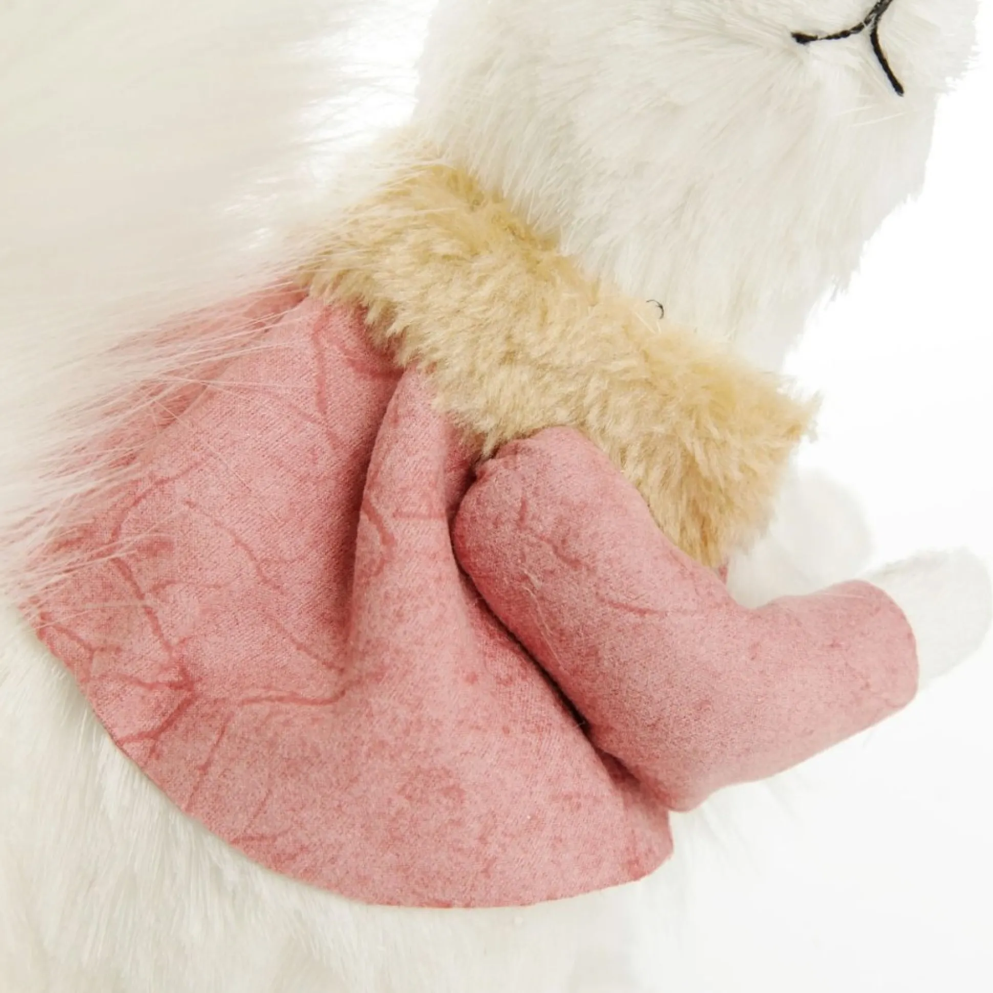 White Squirrel with Bushy Tail and Pink Jacket Christmas Birds And Animals|