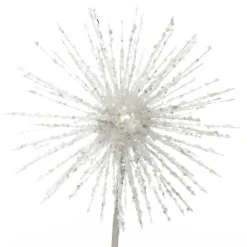 White Starburst Sparkle Pick Christmas Tree Picks|