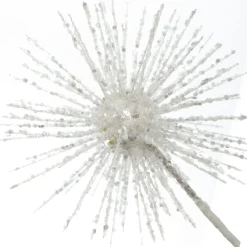 White Starburst Sparkle Pick Christmas Tree Picks|