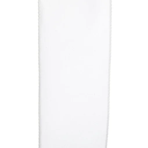 White Velvet Wired Christmas RIbbon - 6.5cm Ribbons|