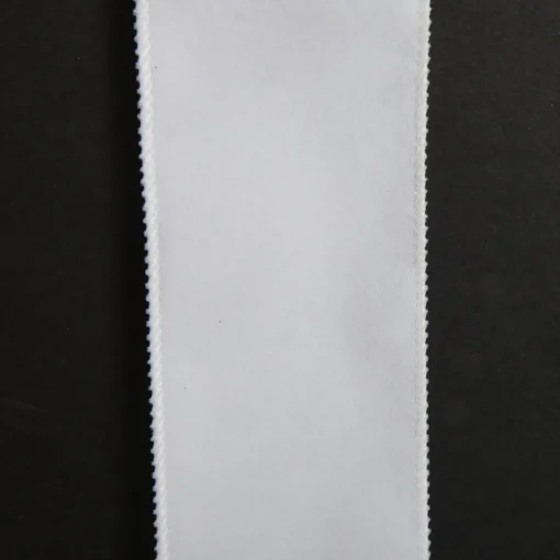 White Velvet Wired Christmas RIbbon - 6.5cm Ribbons|