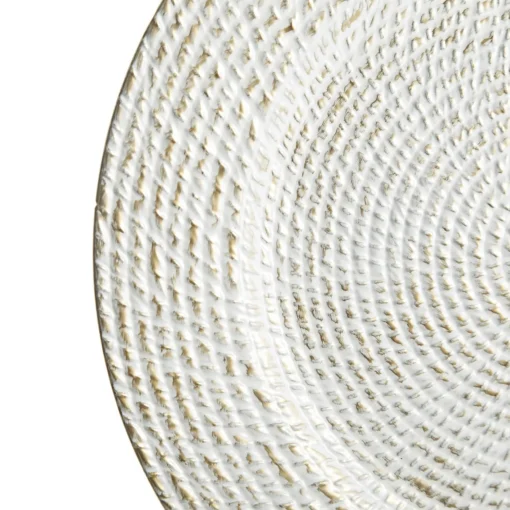 White Washed Gold Christmas Charger Plate Christmas Table Decor|