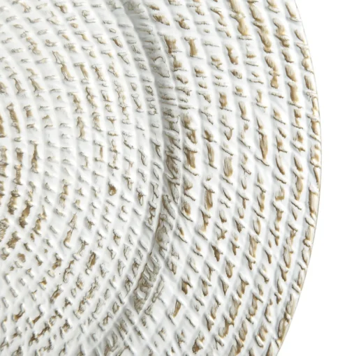 White Washed Gold Christmas Charger Plate Christmas Table Decor|