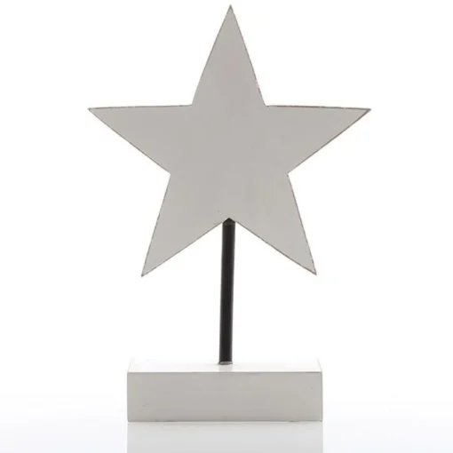 White Wooden Star Ornament Christmas Ornaments|
