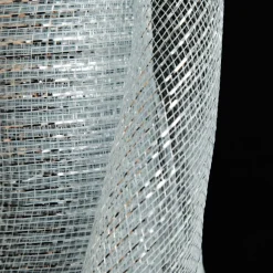 Wide Metallic Silver Decomesh Roll Diy Wreaths|