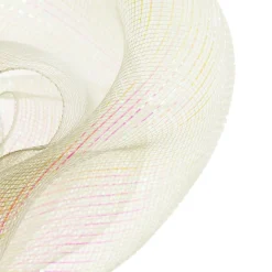 Wide Metallic White Decomesh Roll Diy Wreaths|