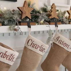 Wood Star Christmas Stocking Hanger Stocking Hangers|