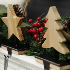 Wood Star Christmas Stocking Hanger Stocking Hangers|