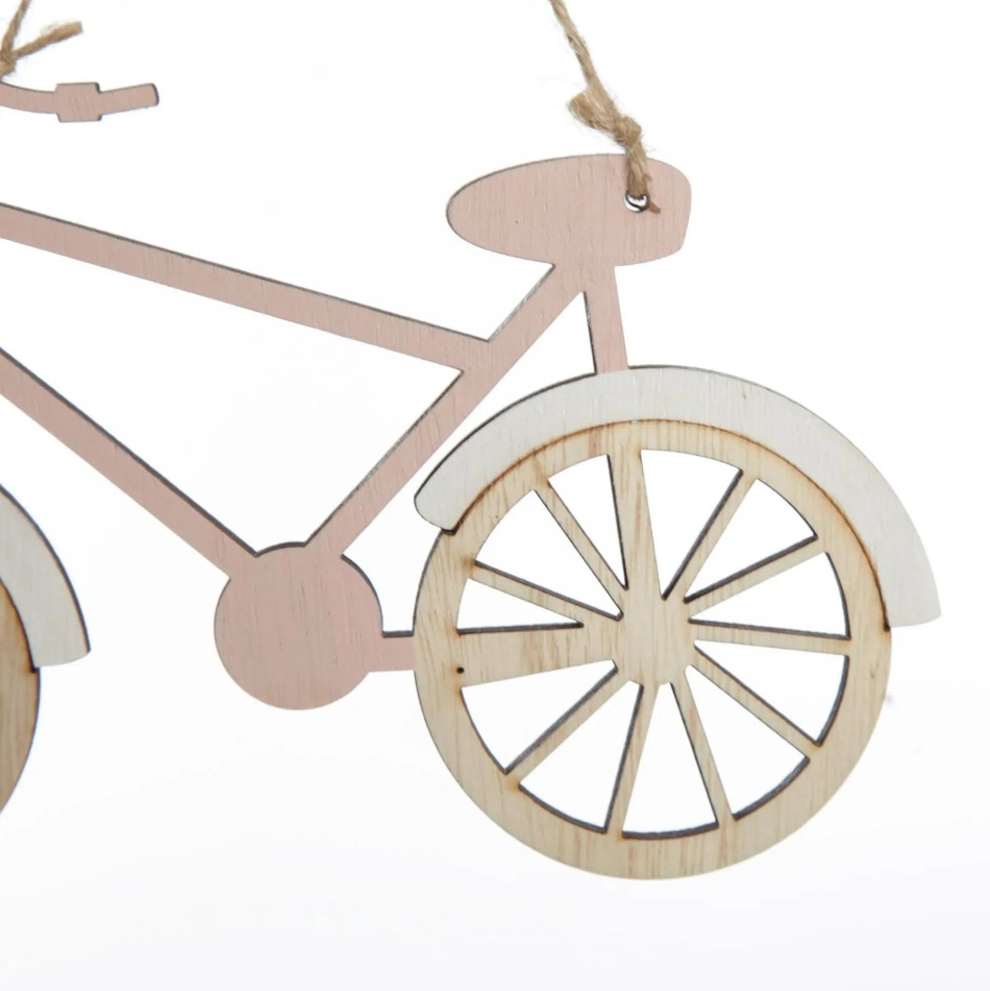 Wooden Bike Christmas Decoration - Set of 2 Christmas Tree Decorations|