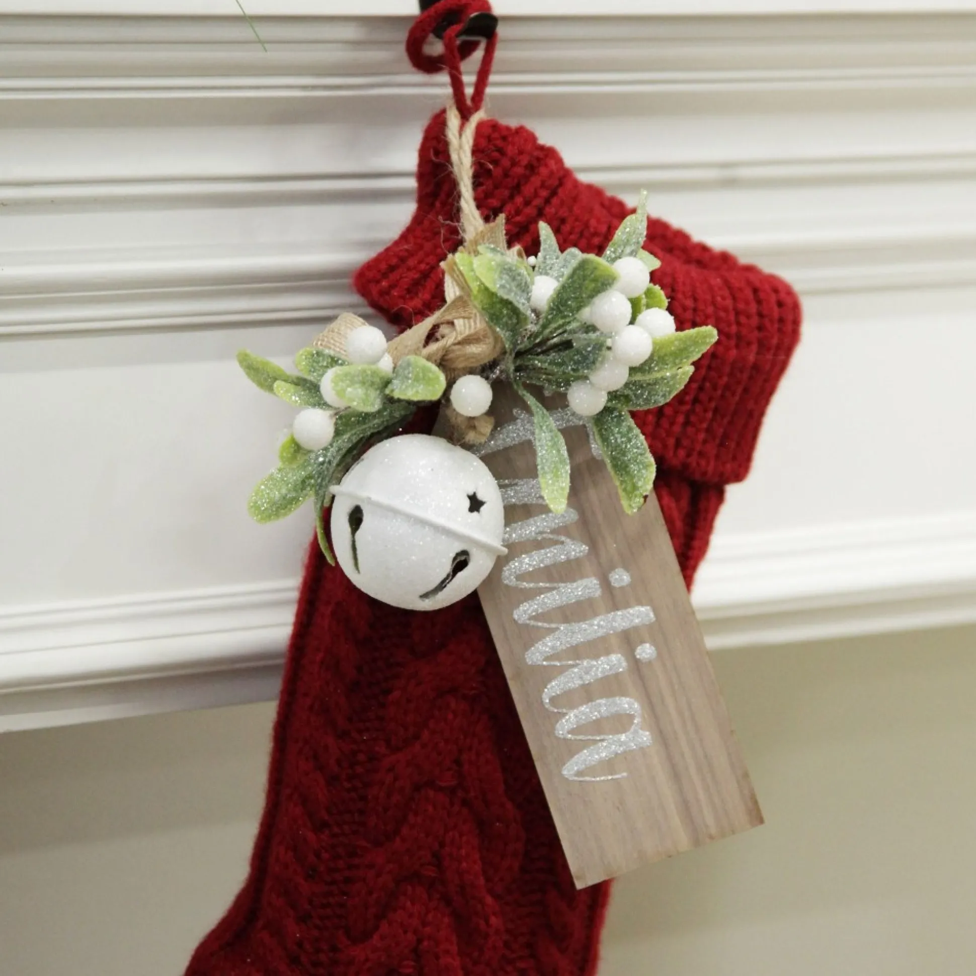 Wooden Stocking or Santa Sack Name Tag Personalised Santa Sacks|